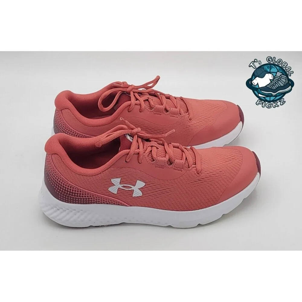 Under Armour Charged Rogue 4 Shoes Youth Size 6Y Chakra Pink/Red-Orange